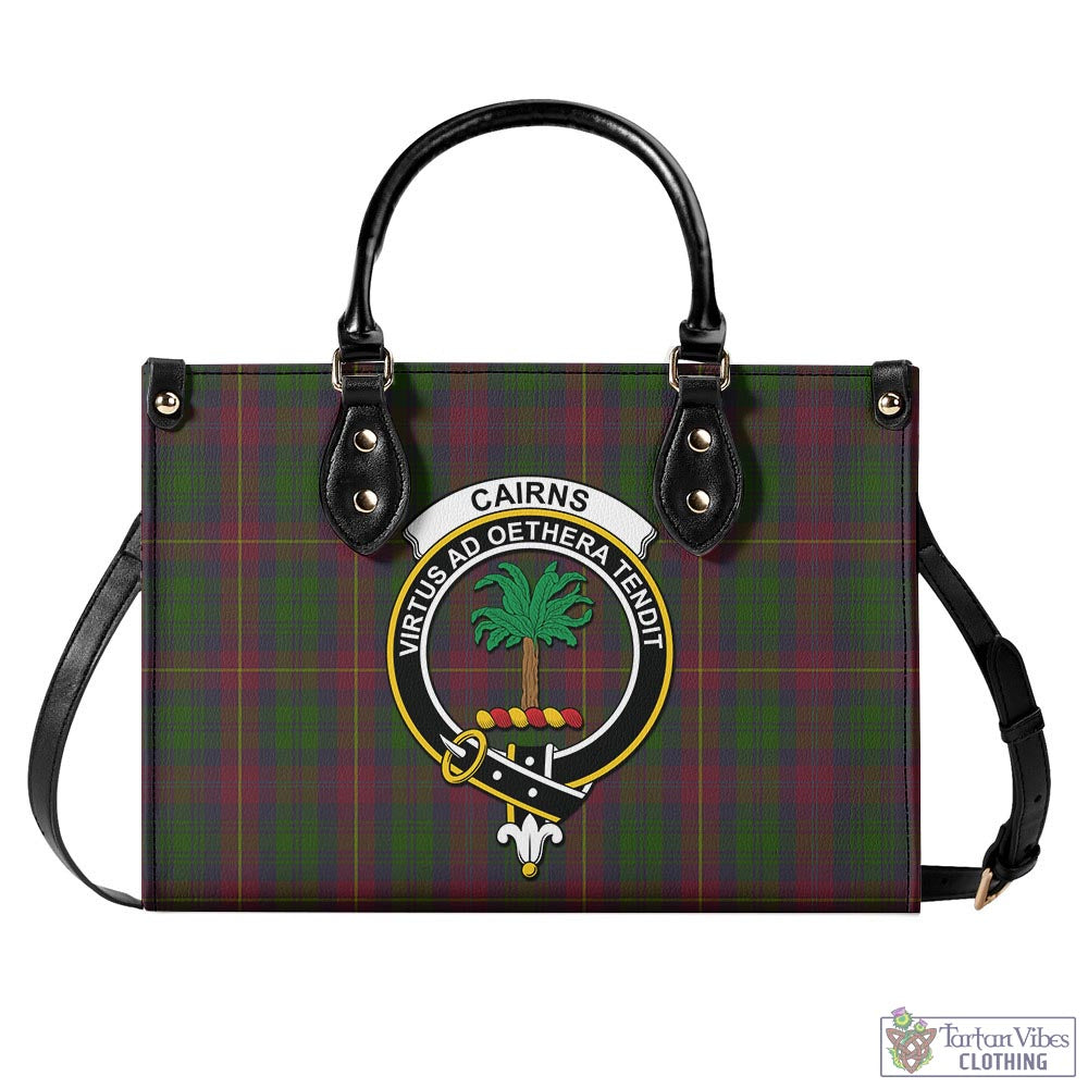 Cairns Tartan Luxury Leather Handbags with Family Crest - Tartan Vibes Clothing