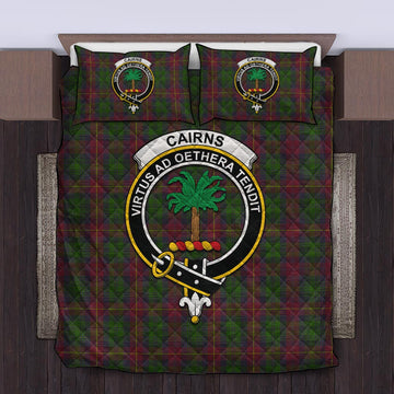Cairns Tartan Quilt Bed Set with Family Crest King - Tartan Vibes Clothing