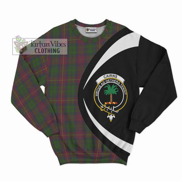 Cairns Tartan Sweatshirt with Family Crest Circle Style Unisex - Tartan Vibes Clothing