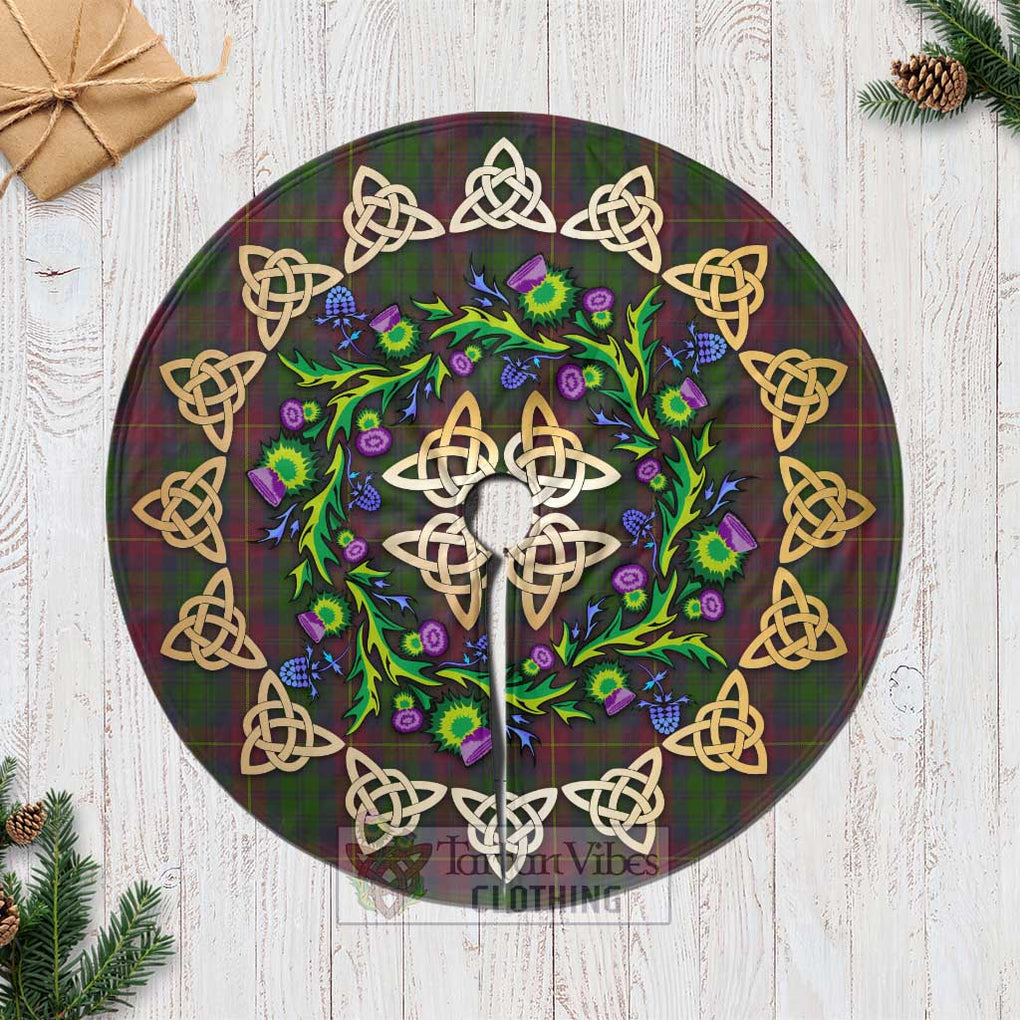 Cairns Tartan Christmas Tree Skirt with Thistle Celtic Knot Style Casual Tree Skirts - Tartan Vibes Clothing