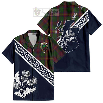 Cairns Tartan Hawaiian Shirt Featuring Thistle and Scotland Map Kid - Tartan Vibes Clothing
