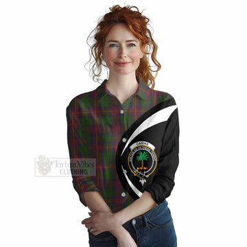 Cairns Tartan Women's Casual Shirt with Family Crest Circle Style Female - Tartan Vibes Clothing