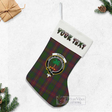 Cairns Tartan Family Crest Christmas Stocking with Personalized Text - Tartan Vibes Clothing