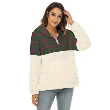 Cairns Tartan Half Style Women's Borg Fleece Hoodie with Half Zip Female - Tartan Vibes Clothing