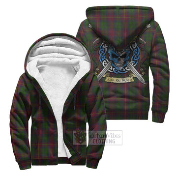 Cairns Tartan Sherpa Hoodie with Family Crest Celtic Skull Style Unisex S - Tartan Vibes Clothing