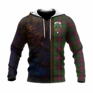 Cairns Tartan Family Crest Knitted Hoodie Alba Gu Brath Be Brave Lion Ancient Style Unisex Knitted Pullover Hoodie - Tartan Vibes Clothing