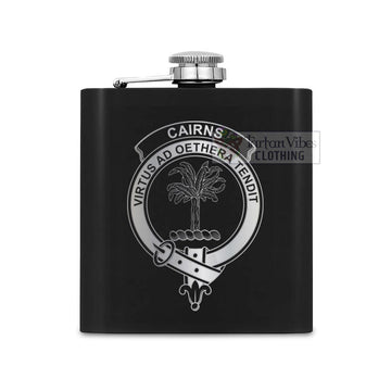 Cairns Crest Hip Flask Set 7oz Black Stainless Steel with A Gift Box One Size 7oz - 2D-tartanvibesclothing