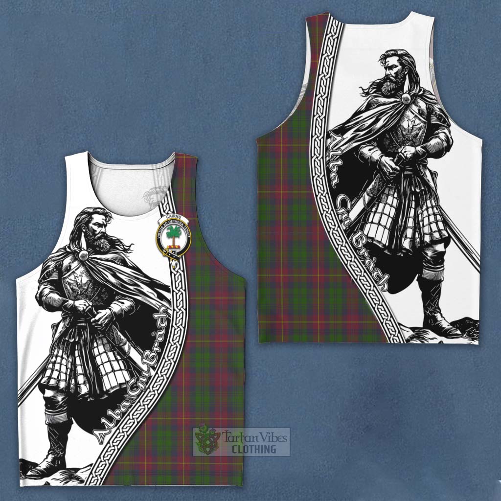 Cairns Tartan Clan Crest Men's Tank Top with Highlander Warrior Celtic Style Men - Tartan Vibes Clothing