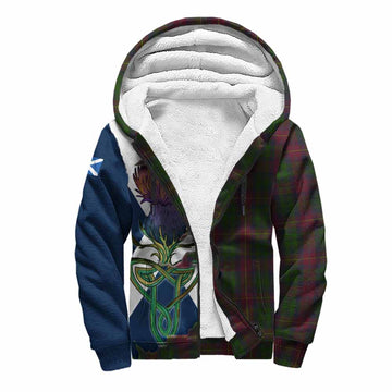 Tartan Vibes Clothing Cairns Tartan Family Crest Sherpa Hoodie Scottish Thistle Celtic Inspired