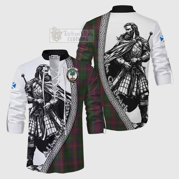 Cairns Tartan Clan Crest Ghillie Kilt Shirt with Highlander Warrior Celtic Style Men - Tartan Vibes Clothing