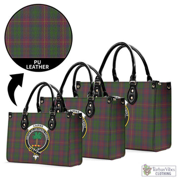 Cairns Tartan Luxury Leather Handbags with Family Crest L - Tartan Vibes Clothing