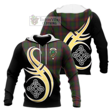 Cairns Tartan Knitted Hoodie with Family Crest and Celtic Symbol Style Unisex Knitted Pullover Hoodie - Tartan Vibes Clothing