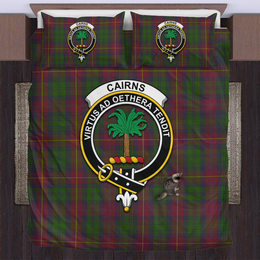 Cairns Tartan Bedding Set with Family Crest US Bedding Set - Tartan Vibes Clothing