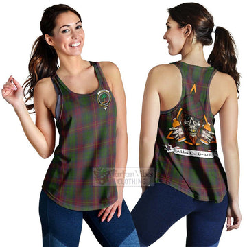 Cairns Tartan Women's Racerback Tanks with Family Crest and Bearded Skull Holding Bottles of Whiskey 4XL - Tartan Vibes Clothing