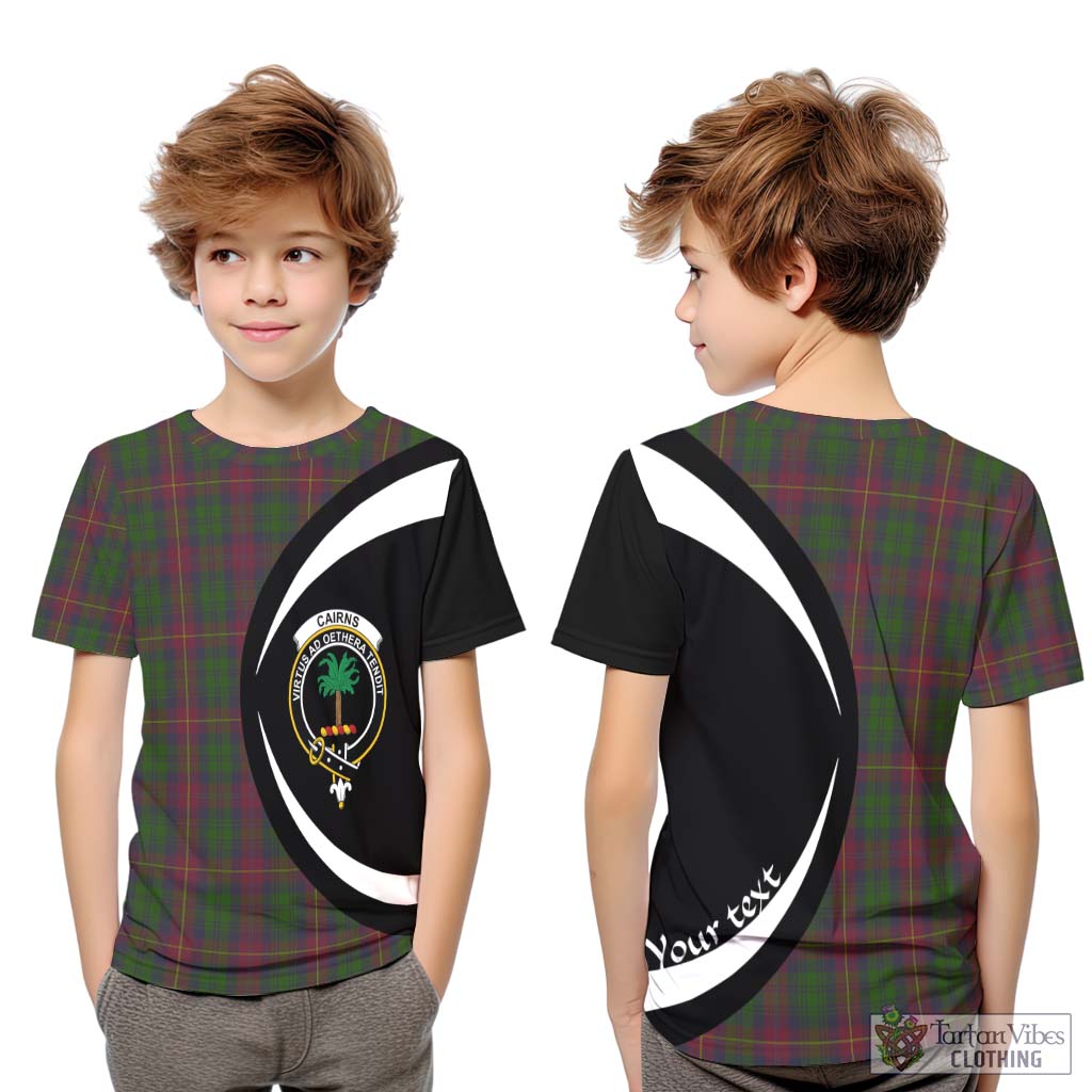 Cairns Tartan Kid T-Shirt with Family Crest Circle Style Youth XL Size14 - Tartan Vibes Clothing