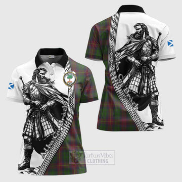 Cairns Tartan Clan Crest Women's Polo Shirt with Highlander Warrior Celtic Style Women - Tartan Vibes Clothing