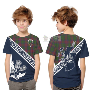 Cairns Tartan Kid T-Shirt Featuring Thistle and Scotland Map Youth XL Size14 - Tartan Vibes Clothing