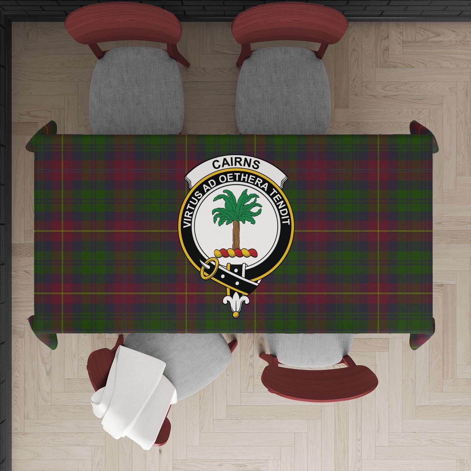 Cairns Tartan Tablecloth with Family Crest XL 57.1"x70.9"(145x180cm) - Tartan Vibes Clothing