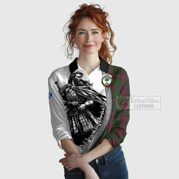 Cairns Tartan Clan Crest Women's Casual Shirt with Highlander Warrior Celtic Style Female - Tartan Vibes Clothing