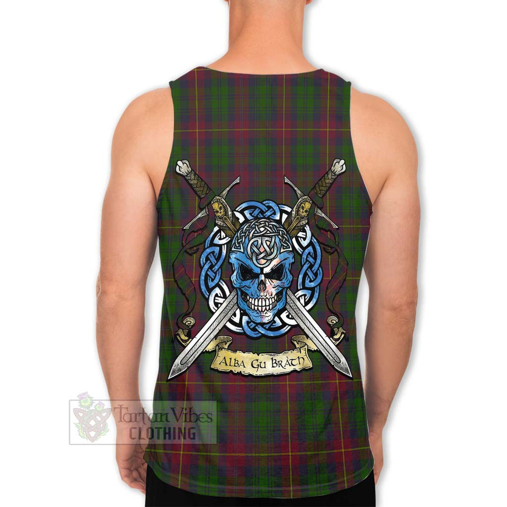 Cairns Tartan Men's Tank Top with Family Crest Celtic Skull Style Men - Tartan Vibes Clothing