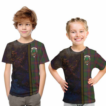 Cairns Tartan Family Crest Kid T-Shirt Alba Gu Brath Be Brave Lion Ancient Style Youth XL Size14 - Tartan Vibes Clothing