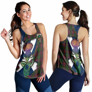 Tartan Vibes Clothing Cairns Tartan Family Crest Women's Racerback Tanks Scottish Thistle Celtic Inspired