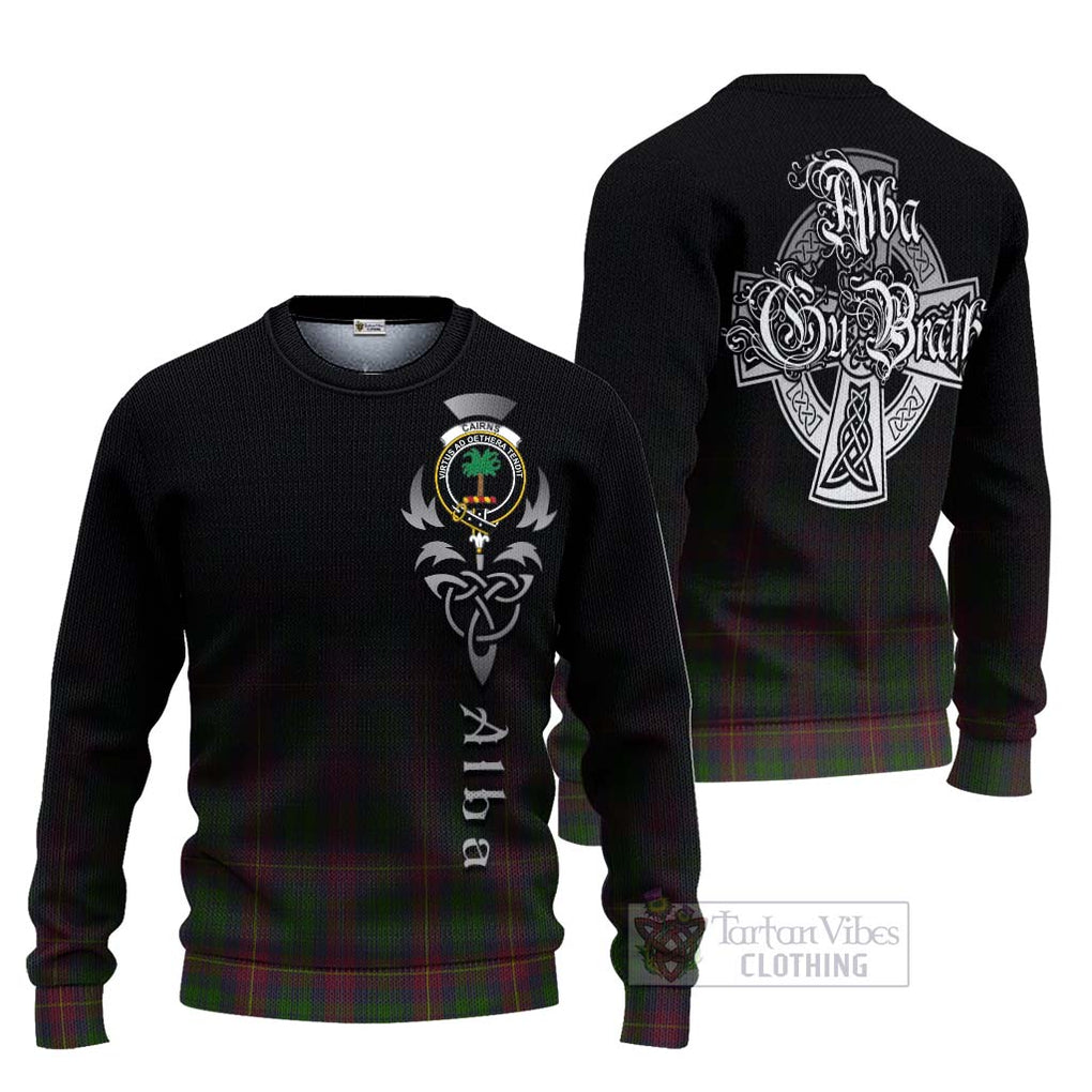 Cairns Tartan Ugly Sweater Featuring Alba Gu Brath Family Crest Celtic Inspired Unisex - Tartan Vibes Clothing