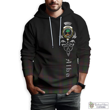 Tartan Vibes Clothing Cairns Tartan Hoodie Featuring Alba Gu Brath Family Crest Celtic Inspired
