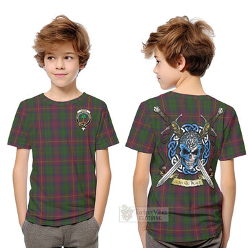 Cairns Tartan Kid T-Shirt with Family Crest Celtic Skull Style Youth XL Size14 - Tartan Vibes Clothing