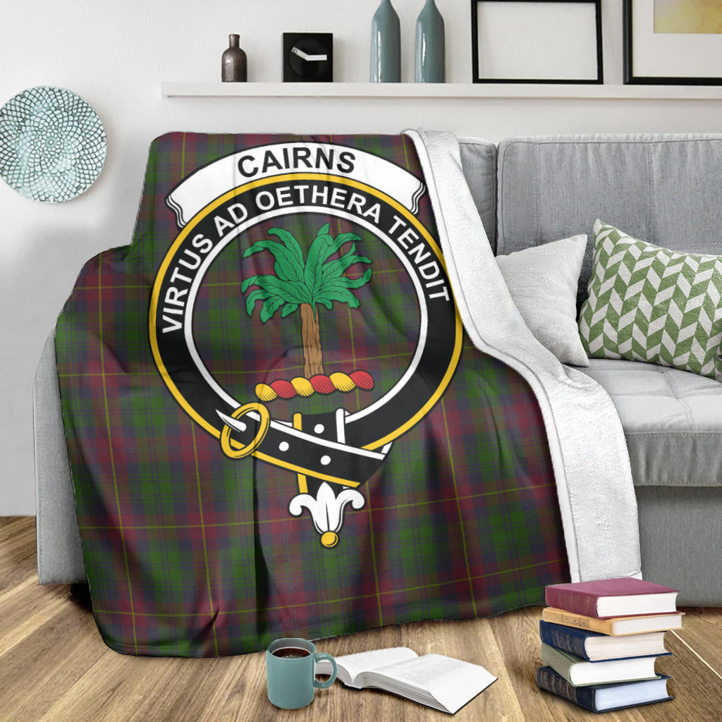Cairns Tartan Blanket with Family Crest X-Large 59 x 79 inches 150 x 200 cm - Tartan Vibes Clothing