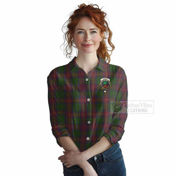 Cairns Tartan Women's Casual Shirt with Family Crest DNA In Me Style Female - Tartan Vibes Clothing