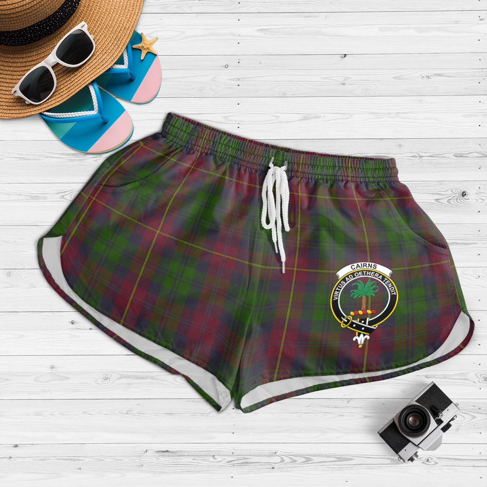 Cairns Tartan Womens Shorts with Family Crest
