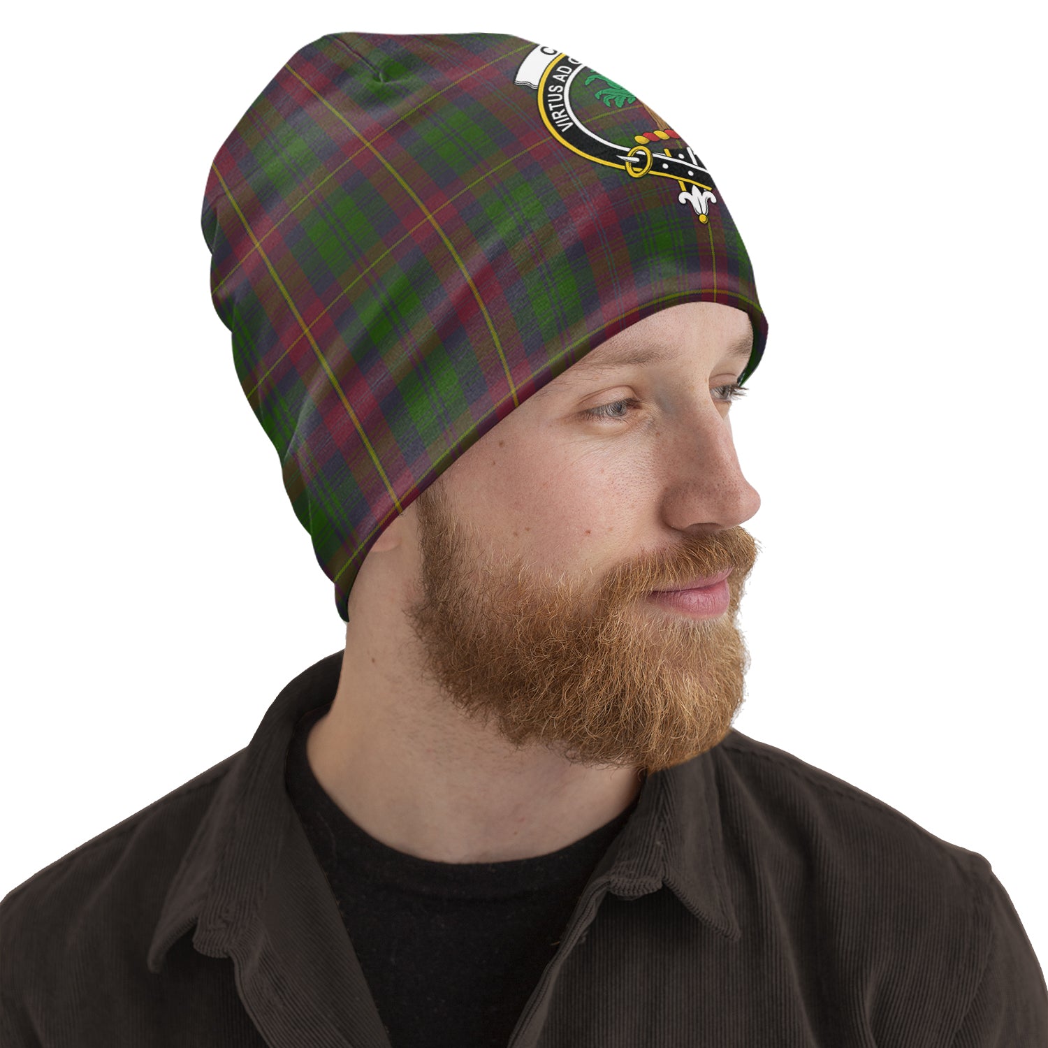 Cairns Tartan Beanies Hat with Family Crest