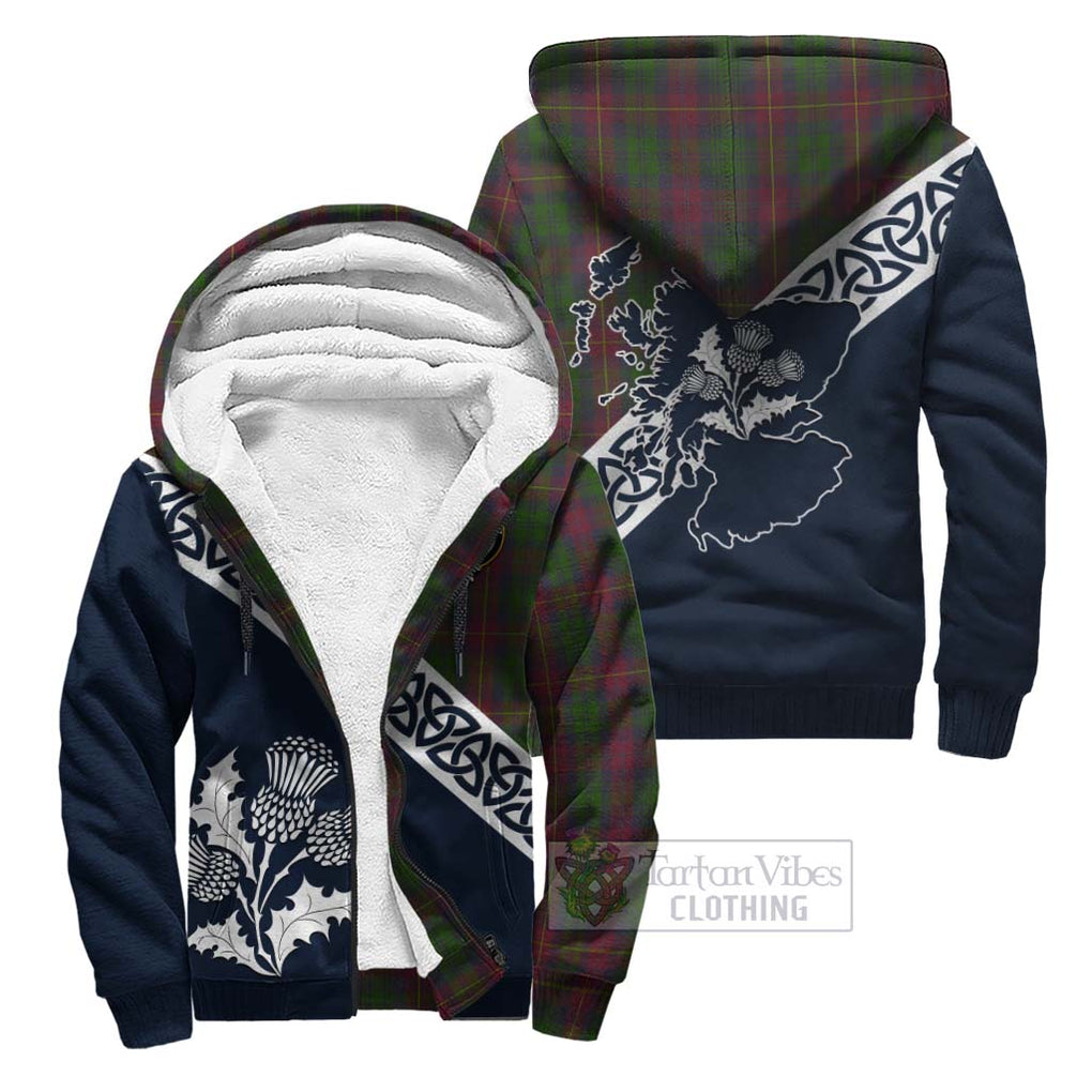 Cairns Tartan Sherpa Hoodie Featuring Thistle and Scotland Map Unisex - Tartan Vibes Clothing