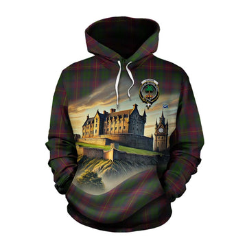 Cairns Tartan Family Crest Cotton Hoodie with Scottish Ancient Castle Style Pullover Hoodie XS - Tartan Vibes Clothing