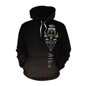 Tartan Vibes Clothing Cairns Tartan Cotton Hoodie Featuring Alba Gu Brath Family Crest Celtic Inspired