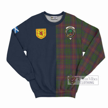 Cairns Tartan Sweatshirt Alba with Scottish Lion Royal Arm Half Style Unisex - Tartan Vibes Clothing