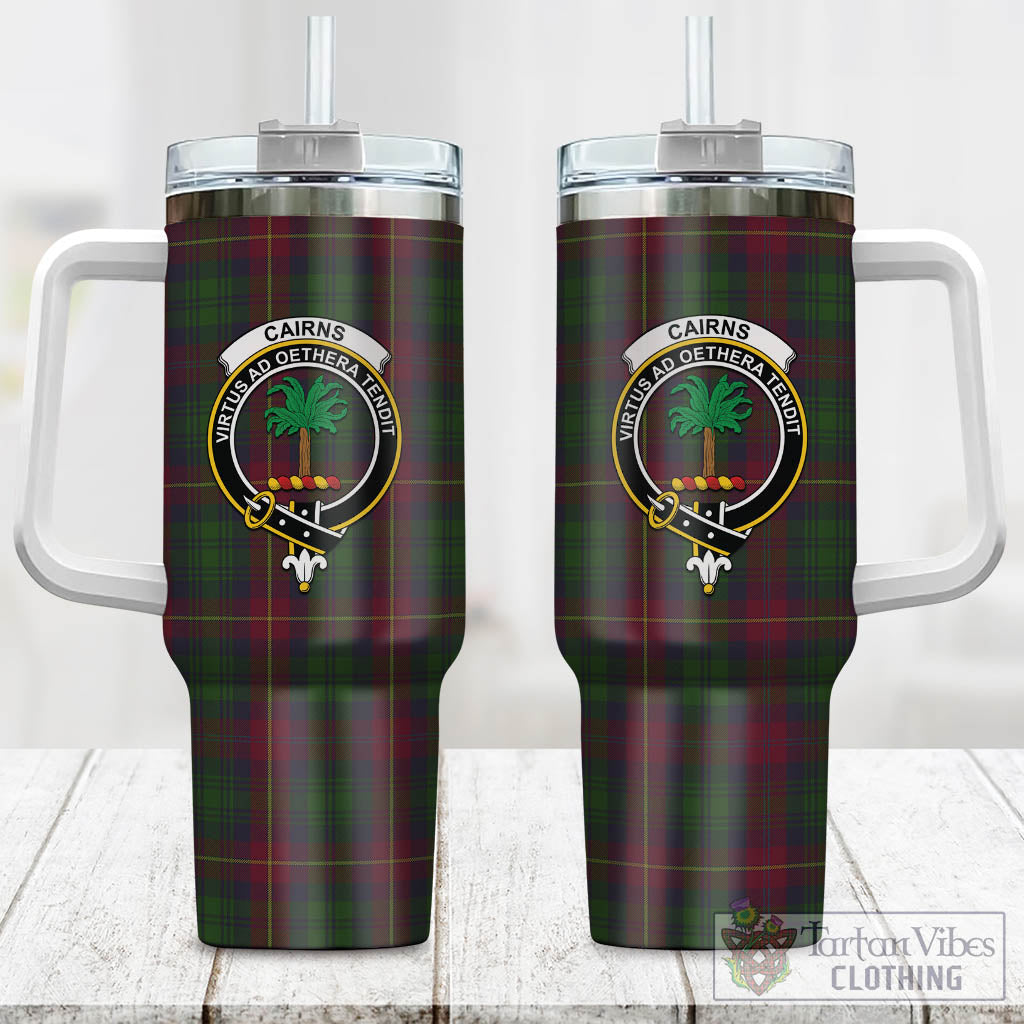 Cairns Tartan Tumbler with Handle with Family Crest One Size 40 OZ - Tartan Vibes Clothing