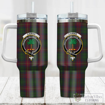 Cairns Tartan and Family Crest Tumbler with Handle