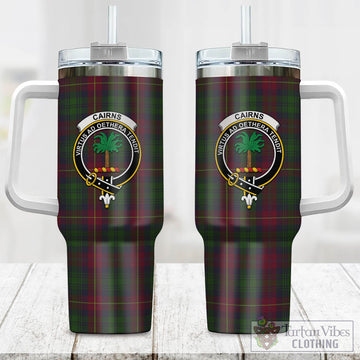 Cairns Tartan Tumbler with Handle with Family Crest One Size 40 OZ - Tartan Vibes Clothing