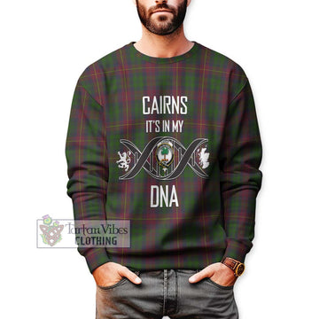 Cairns Tartan Sweatshirt with Family Crest DNA In Me Style Unisex - Tartan Vibes Clothing