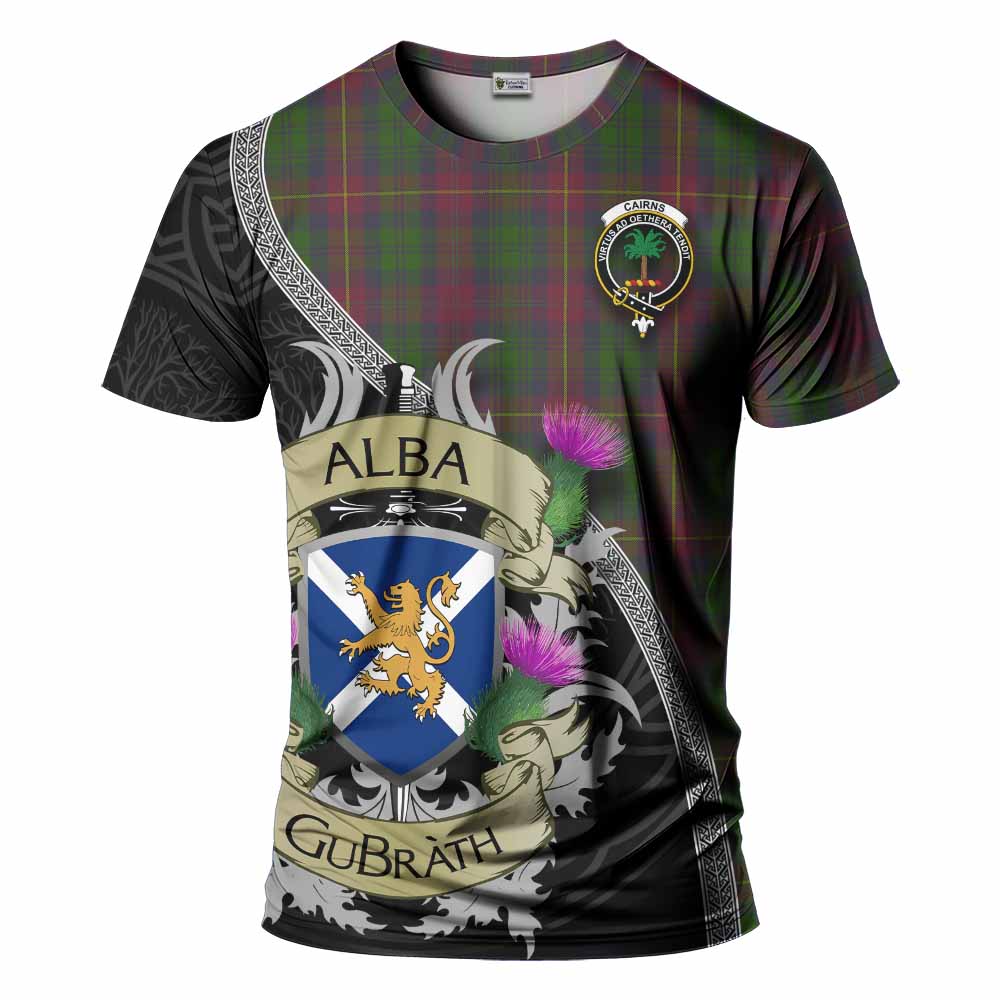 Cairns Tartan Family Crest T-Shirt Lion Rampant Royal Thistle Shield Celtic Inspired Kid's Shirt - Tartan Vibes Clothing