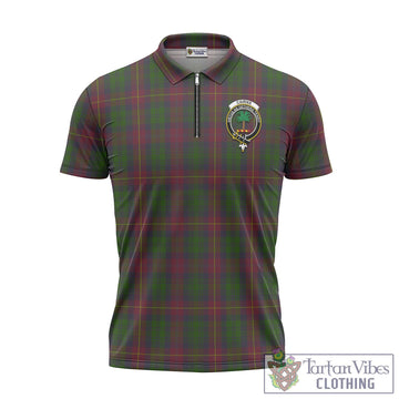 Cairns Tartan Zipper Polo Shirt with Family Crest
