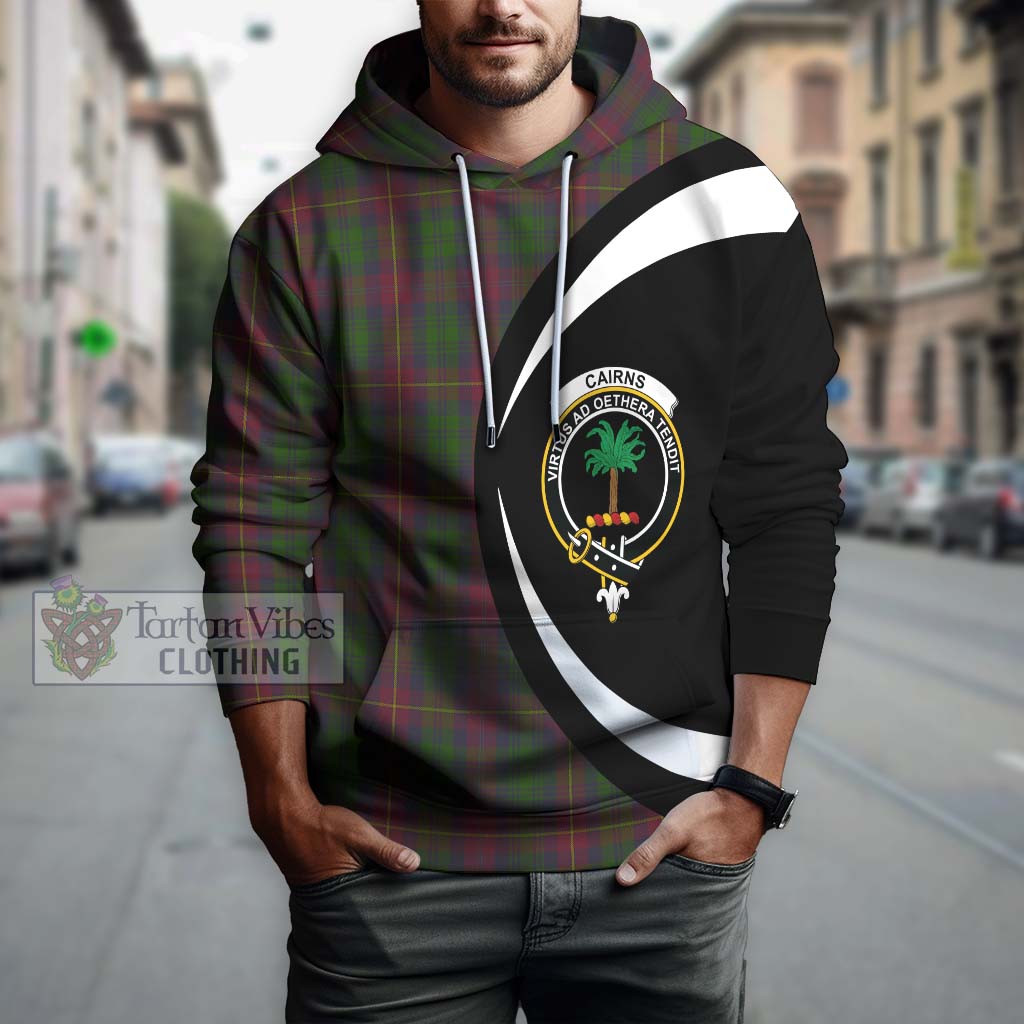 Cairns Tartan Hoodie with Family Crest Circle Style Zip Hoodie - Tartan Vibes Clothing