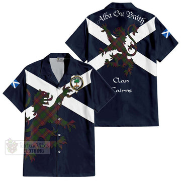 Cairns Tartan Lion Rampant Hawaiian Shirt Proudly Display Your Heritage with Alba Gu Brath and Clan Name Kid - Tartan Vibes Clothing