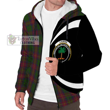 Cairns Tartan Sherpa Hoodie with Family Crest Circle Style Unisex S - Tartan Vibes Clothing