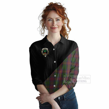 Cairns Tartan Women's Casual Shirt with Family Crest and Military Logo Style Female - Tartan Vibes Clothing