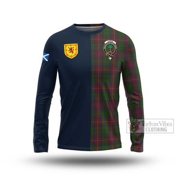 Cairns Tartan Long Sleeve T-Shirt Alba with Scottish Lion Royal Arm Half Style Unisex - Tartan Vibes Clothing