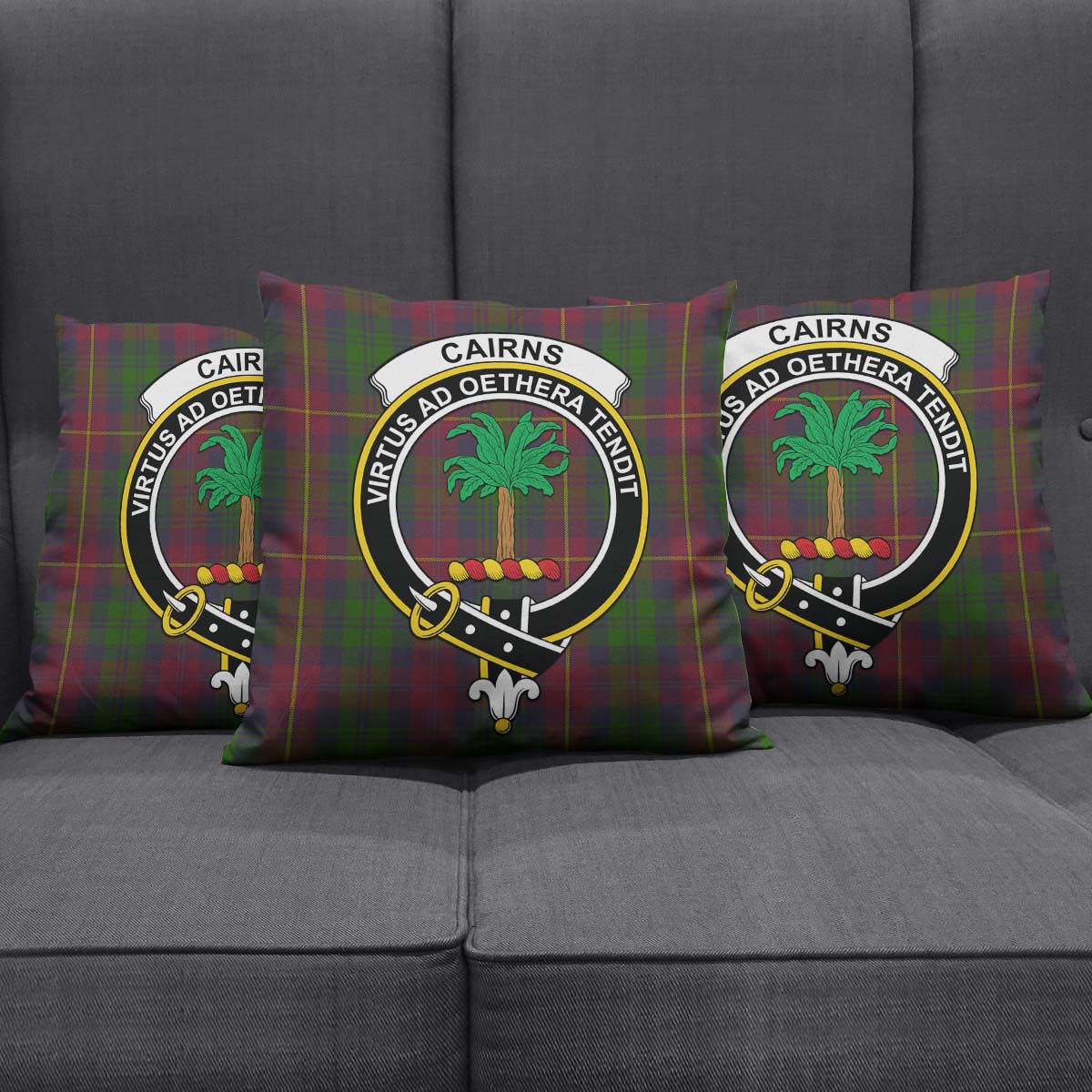 Cairns Tartan Pillow Cover with Family Crest Rectangle Pillow Cover 51*91cm - Tartan Vibes Clothing