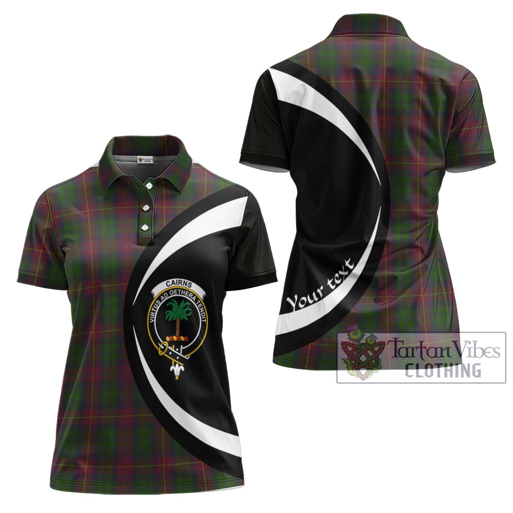 Cairns Tartan Women's Polo Shirt with Family Crest Circle Style Women - Tartan Vibes Clothing